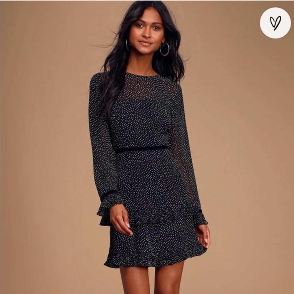 Chic Black Polka Dot Dress